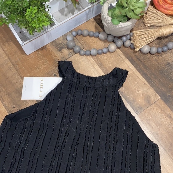 GILLI black blouse NEW with tag lined small halter style - Picture 6 of 7